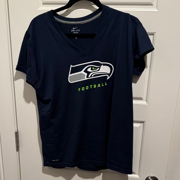 Nike Navy Blue Seahawks Tee - Picture 1 of 3